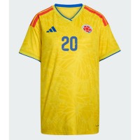 Kolumbia Juan Fernando Quintero #20 Domáci Ženy futbalový dres MS 2026 Krátky Rukáv